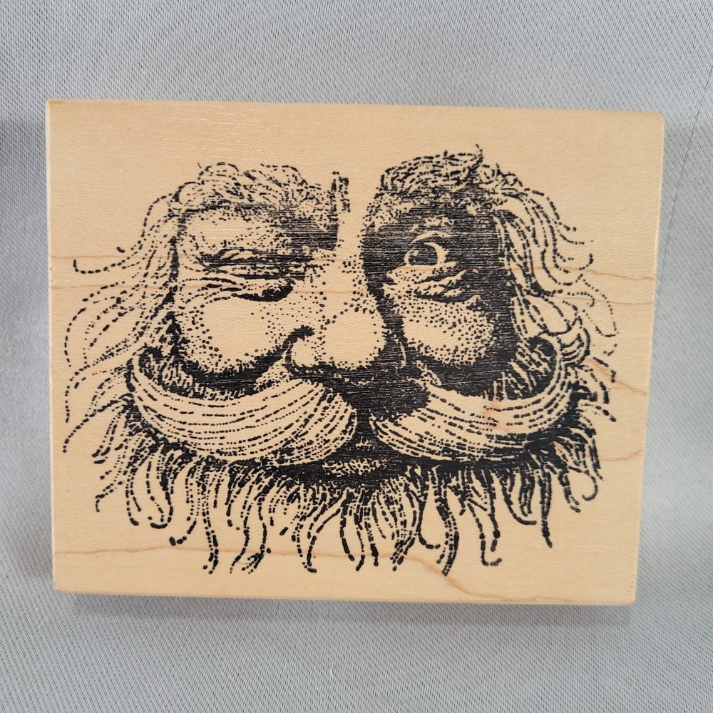 Christmas Rubber Stamp Santa Claus Face Close Up Creations Rubberstamp 1994